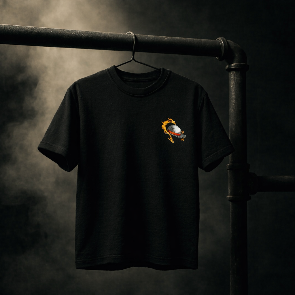 Straw Hat Legacy Sunset Anime Graphic T-Shirt – Black Cotton Unisex Tee