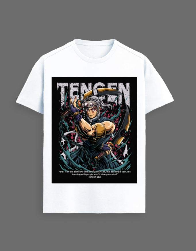 Tengen Uzui Flashy Mode Graphic T-Shirt – Demon Slayer Premium Supima Cotton Tee