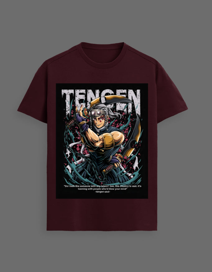 Tengen Uzui Flashy Mode Graphic T-Shirt – Demon Slayer Premium Supima Cotton Tee