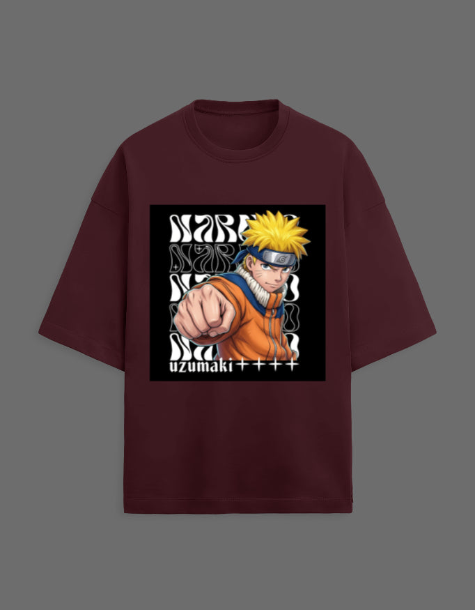 Naruto Uzumaki Oversized Anime Graphic T-Shirt – Hokage Streetwear Tee