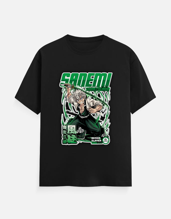 Sanemi Shinazugawa Wind Fury Graphic T-Shirt – Demon Slayer Regular Fit Tee