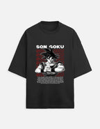 Son Goku Oversized Anime Graphic T-Shirt – Saiyan Power Streetwear Tee