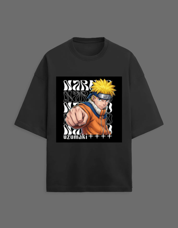Naruto Uzumaki Oversized Anime Graphic T-Shirt – Hokage Streetwear Tee