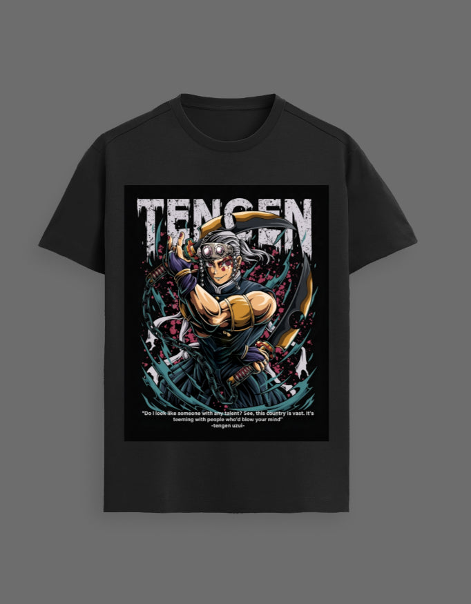 Tengen Uzui Flashy Mode Graphic T-Shirt – Demon Slayer Premium Supima Cotton Tee