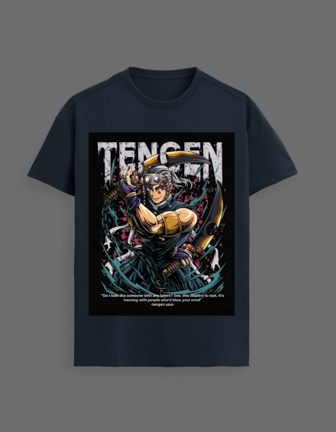 Tengen Uzui Flashy Mode Graphic T-Shirt – Demon Slayer Premium Supima Cotton Tee