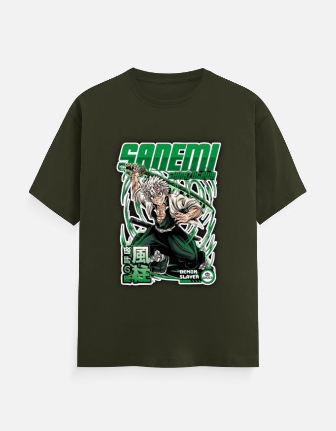 Sanemi Shinazugawa Wind Fury Graphic T-Shirt – Demon Slayer Regular Fit Tee