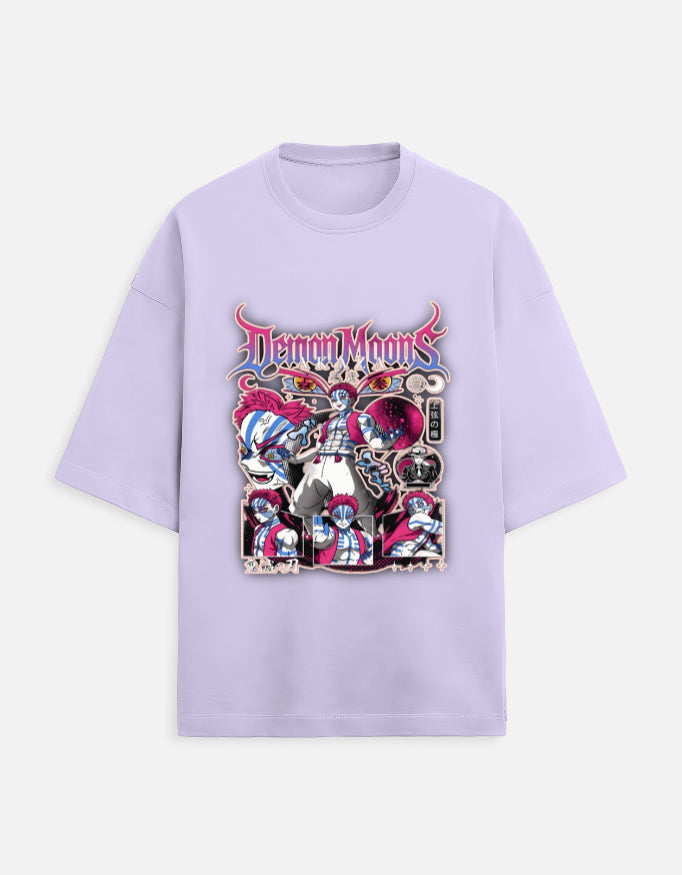 Akaza Demon Slayer Oversized Graphic T-Shirt – Upper Moon Streetwear Tee