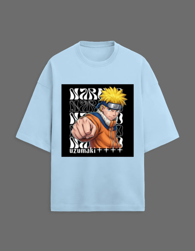 Naruto Uzumaki Oversized Anime Graphic T-Shirt – Hokage Streetwear Tee