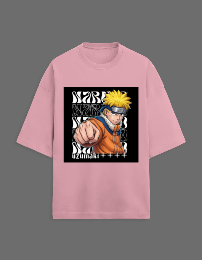 Naruto Uzumaki Oversized Anime Graphic T-Shirt – Hokage Streetwear Tee