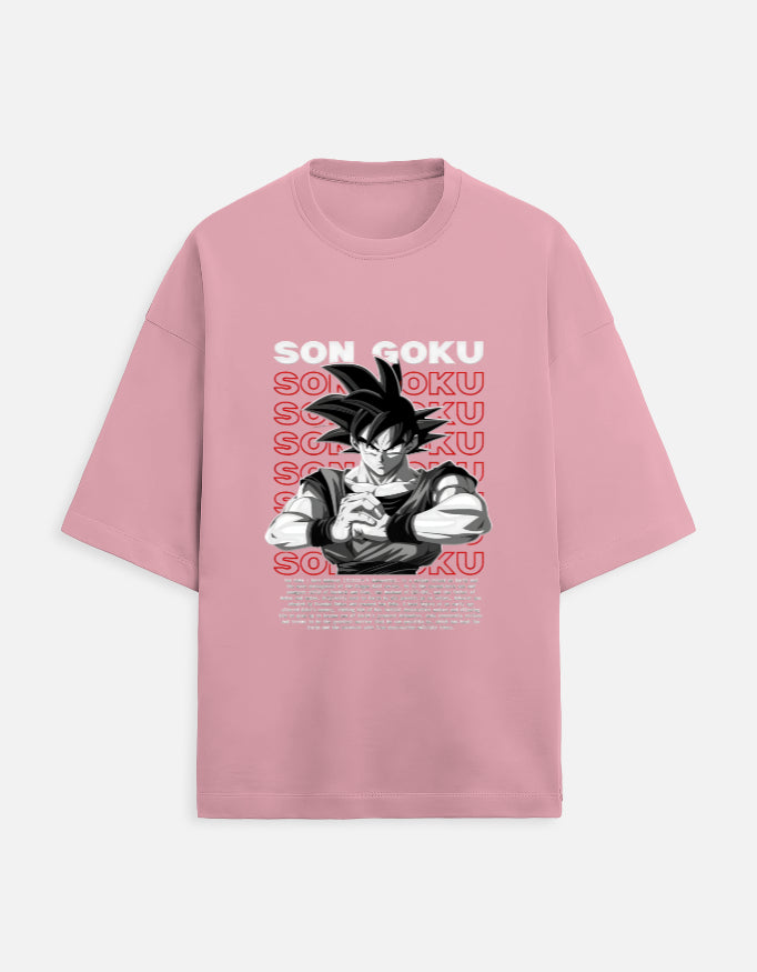 Son Goku Oversized Anime Graphic T-Shirt – Saiyan Power Streetwear Tee