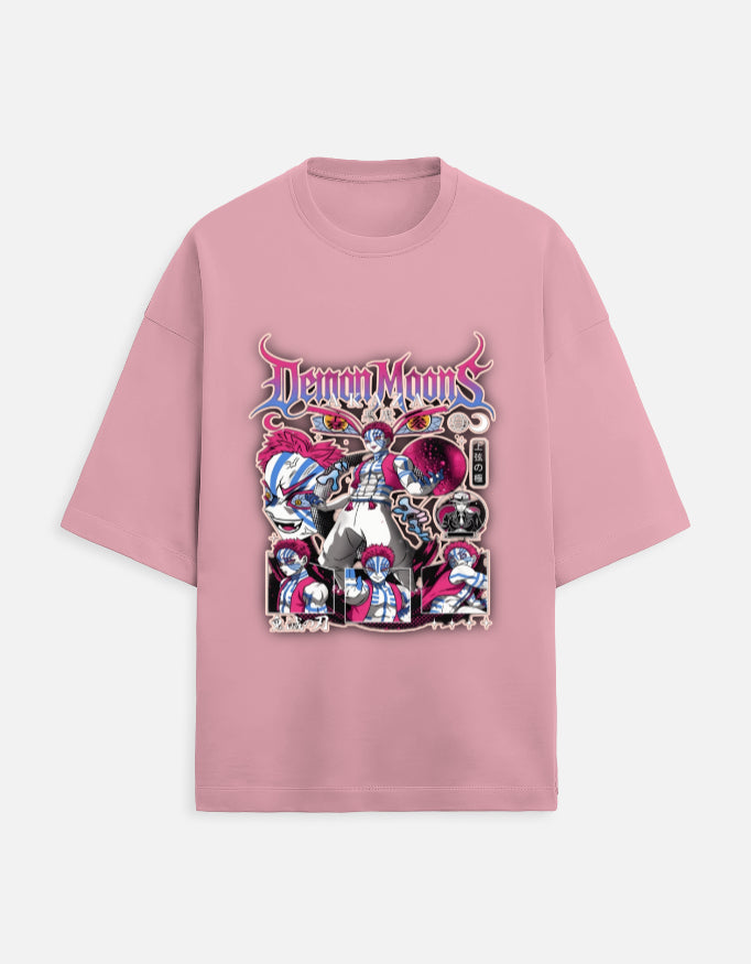 Akaza Demon Slayer Oversized Graphic T-Shirt – Upper Moon Streetwear Tee