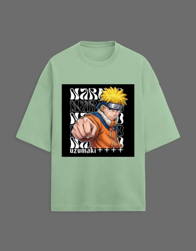 Naruto Uzumaki Oversized Anime Graphic T-Shirt – Hokage Streetwear Tee