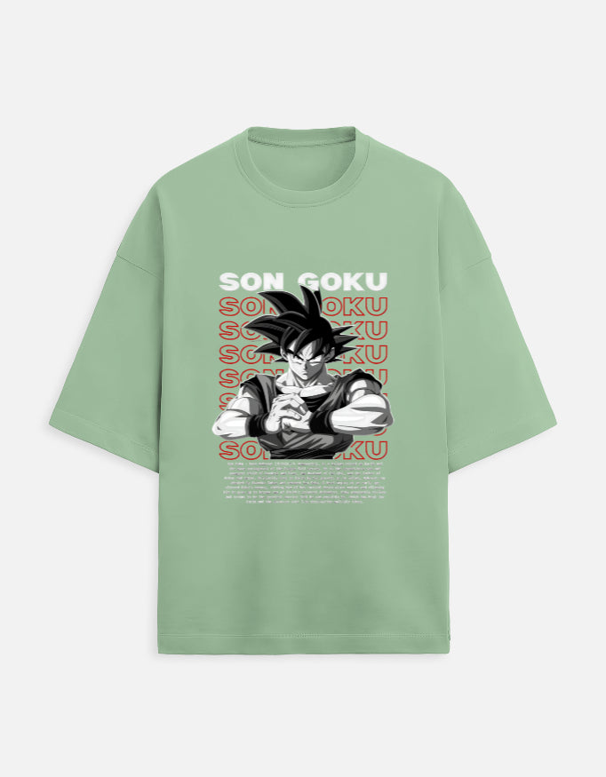 Son Goku Oversized Anime Graphic T-Shirt – Saiyan Power Streetwear Tee