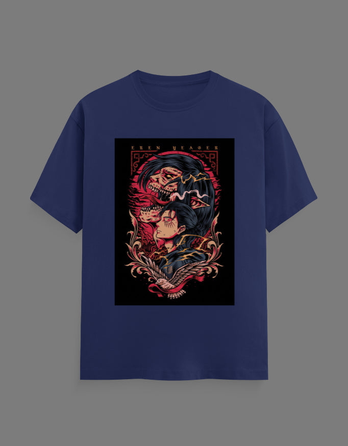 Eren Yeager Attack Mode Graphic T-Shirt – Anime Streetwear Regular Fit Tee