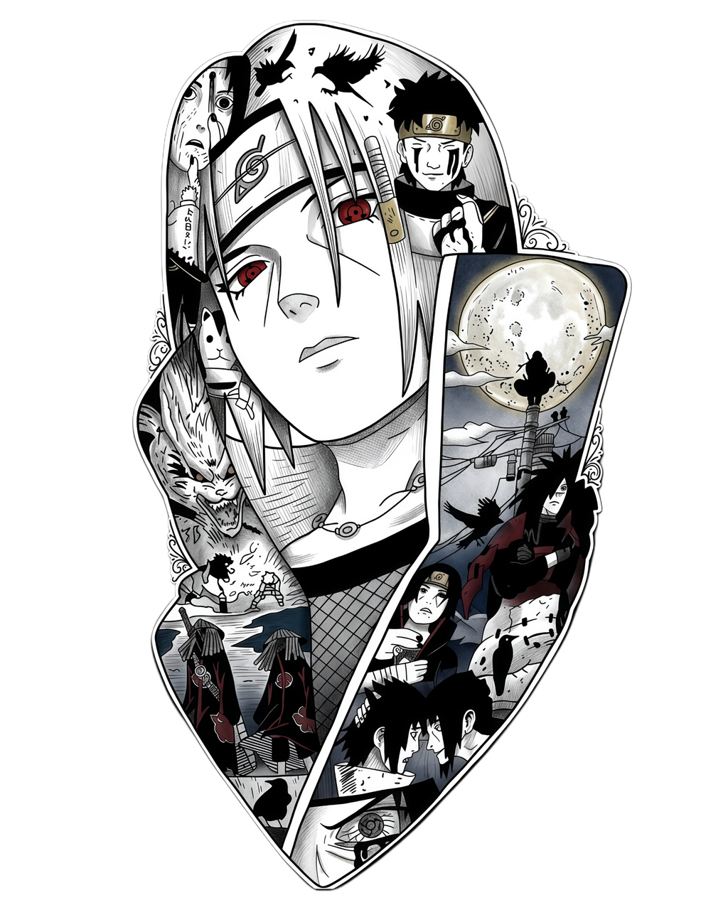Itachi Uchiha Acid Wash Oversized T-Shirt – Naruto Anime Streetwear Tee