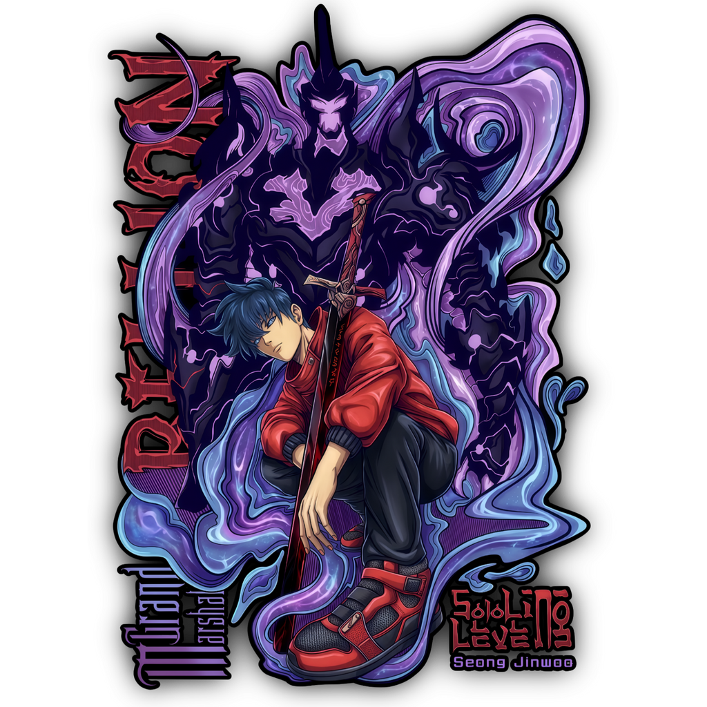 Sung Jin-Woo Shadow Monarch Graphic T-Shirt – Solo Leveling Anime Premium Tee