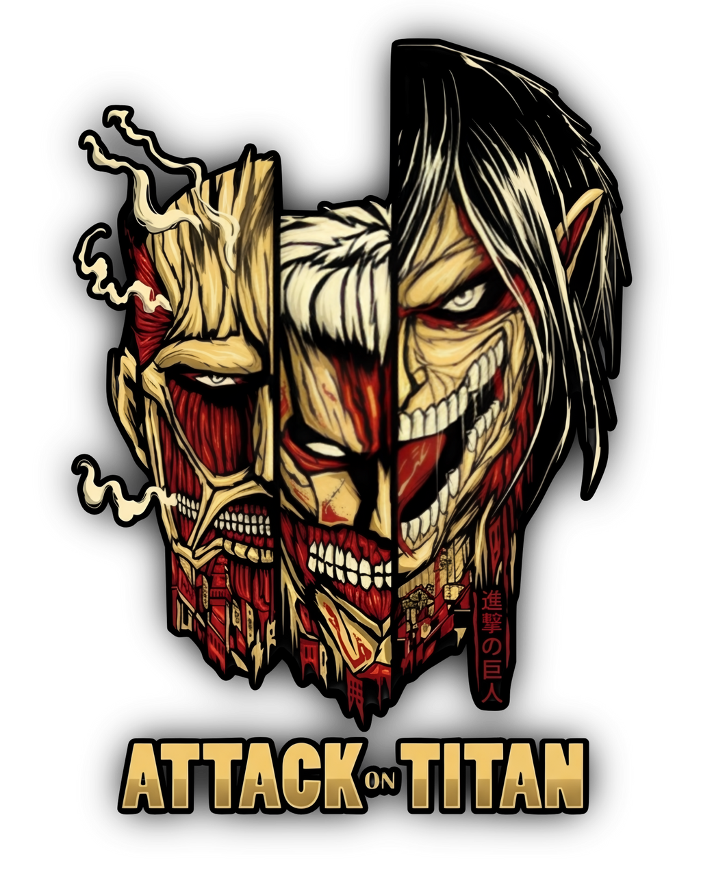 Attack on Titan Acid Wash Oversized T-Shirt – Anime Streetwear Heavyweight Tee