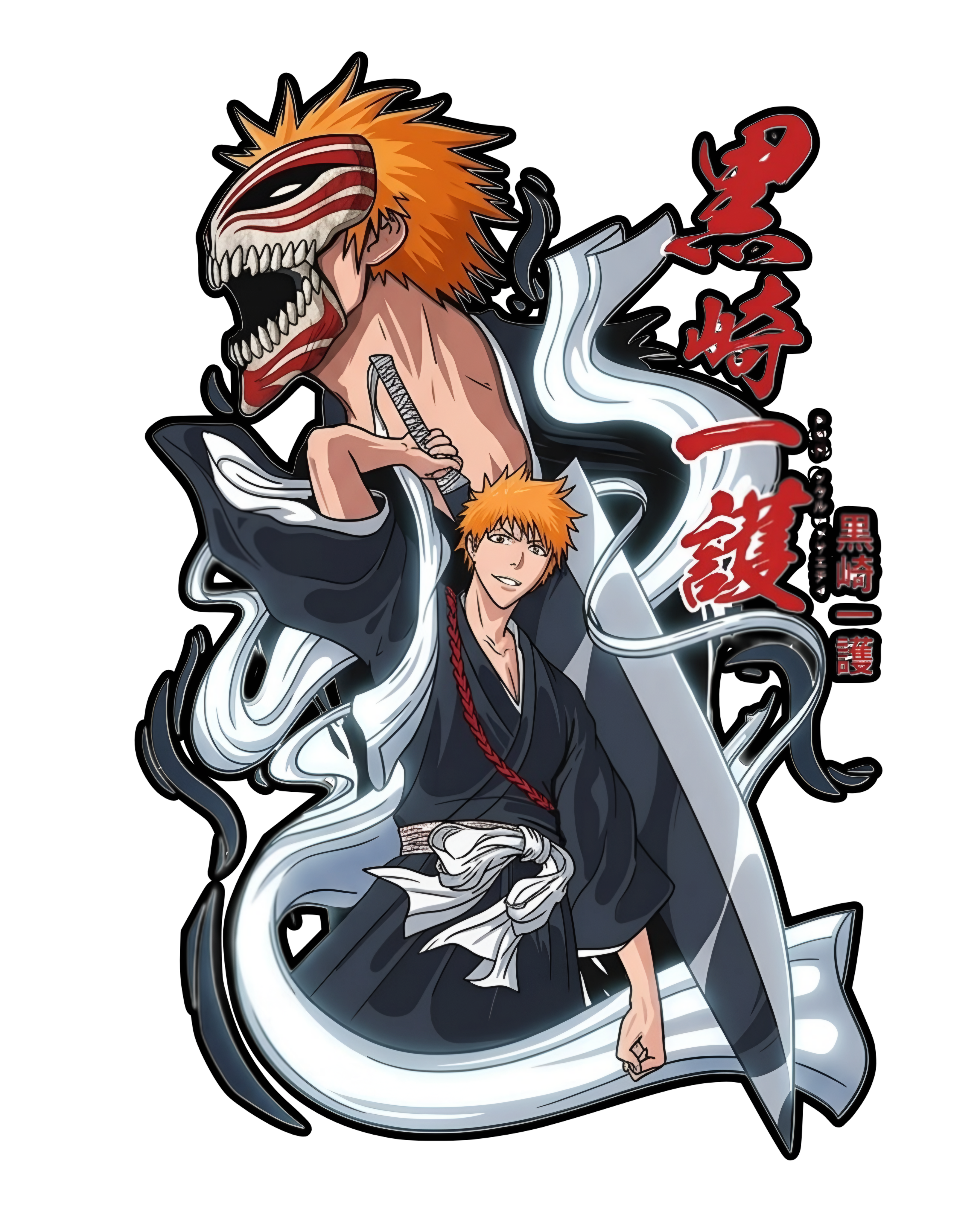 Ichigo Kurosaki Soul Reaper Graphic T-Shirt – Bleach Anime Premium Supima Tee
