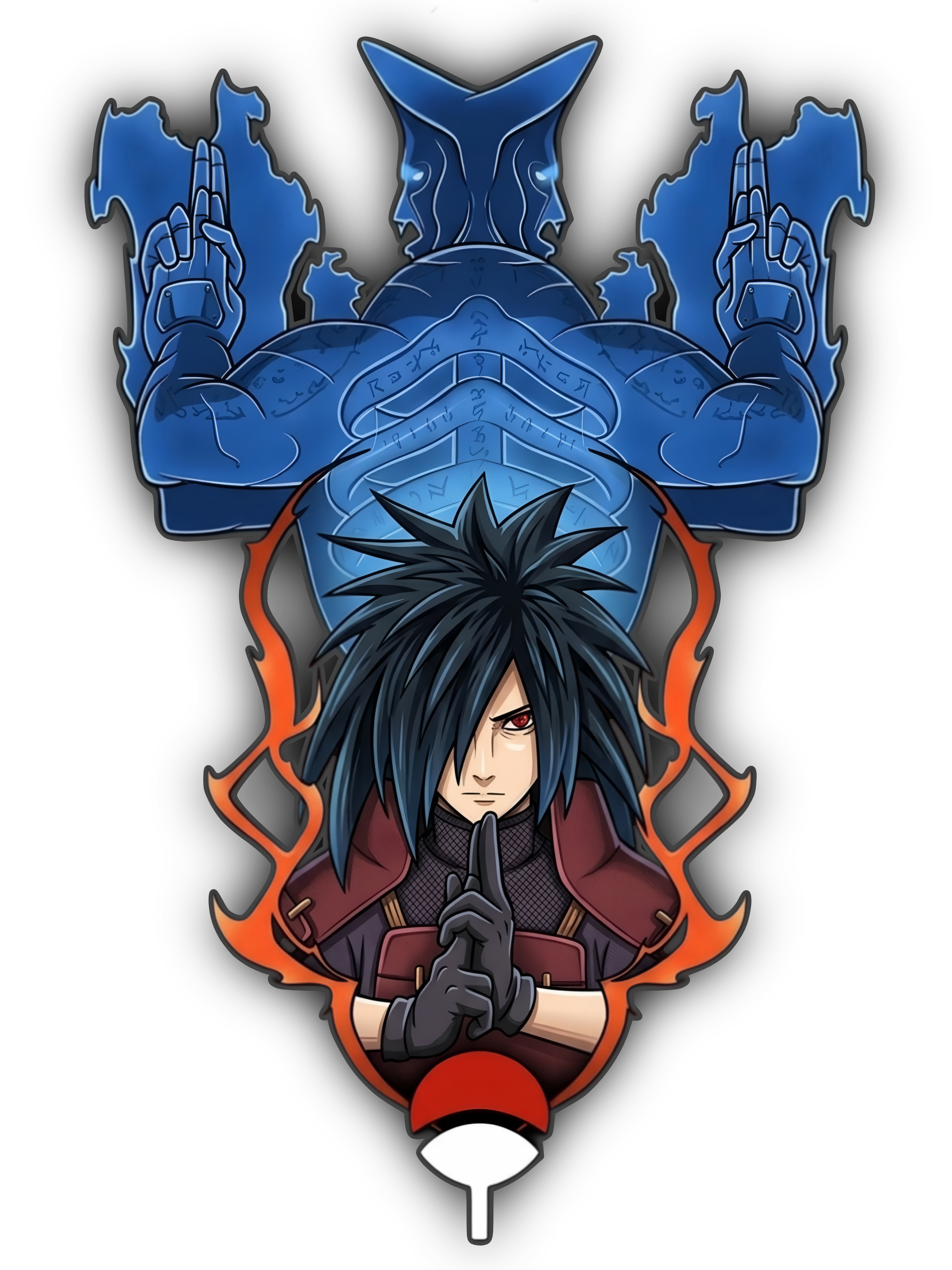 Madara Uchiha Power Mode Graphic T-Shirt – Naruto Premium Stretch Streetwear Tee